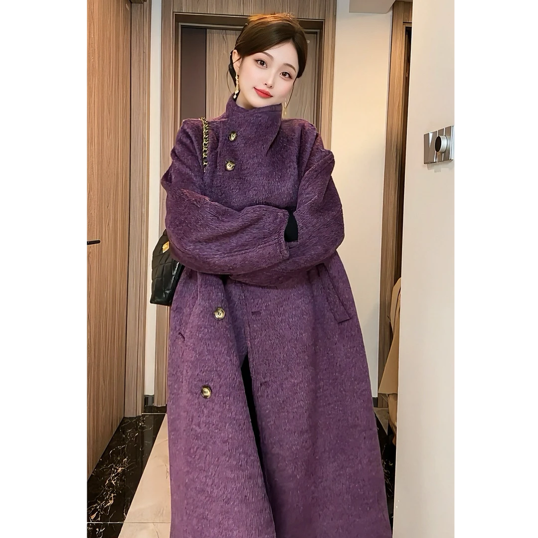 【鱼丸专属】2025新款立领超显瘦松弛时尚羊毛大衣