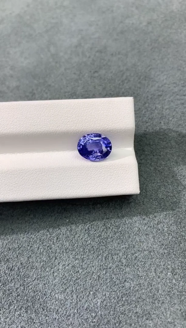 裸石彩色蓝宝石紫色蓝宝石 4.02CT