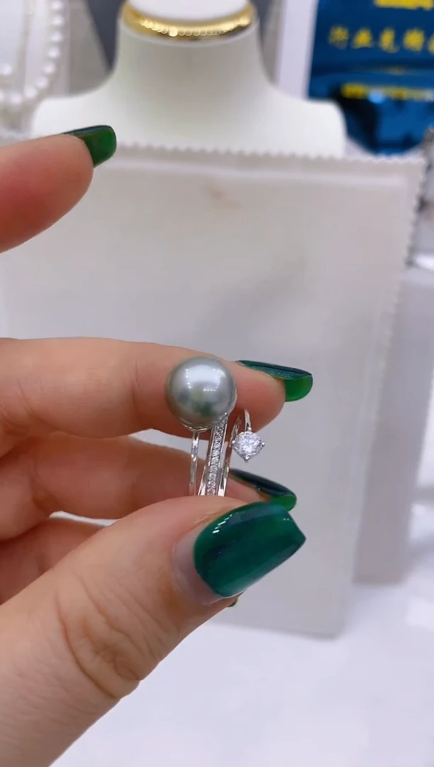 【闪购商品】海水珍珠戒指银S925镶嵌28 10-11mm