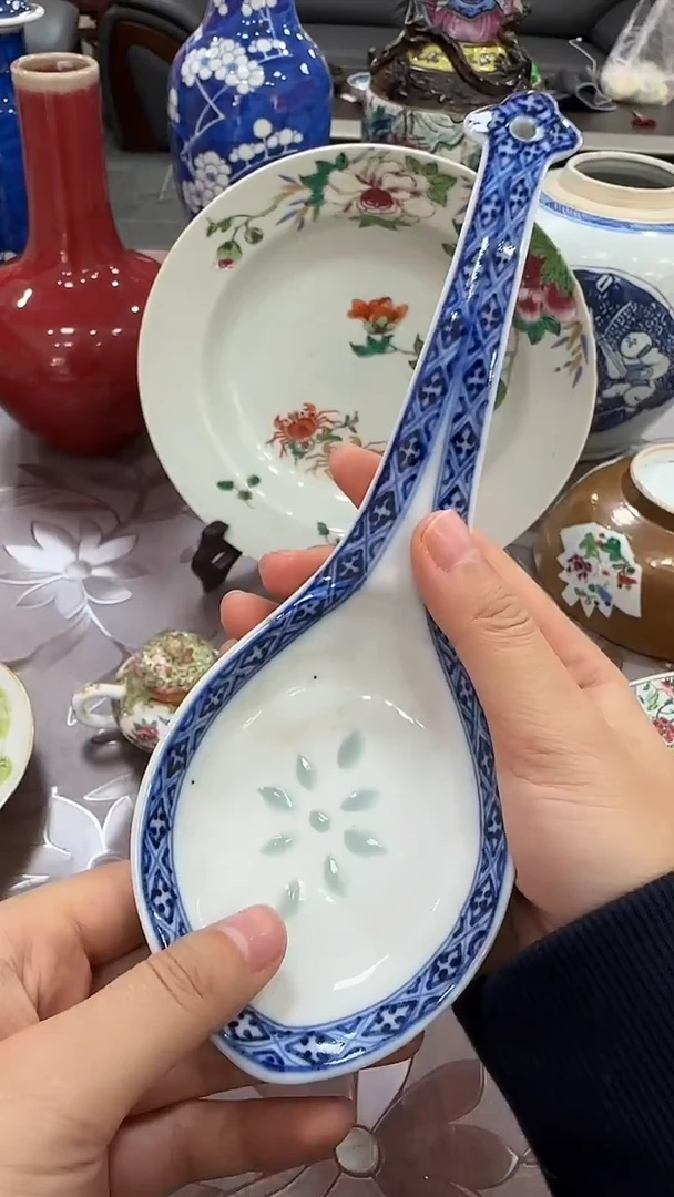 玲珑瓷大勺全美品