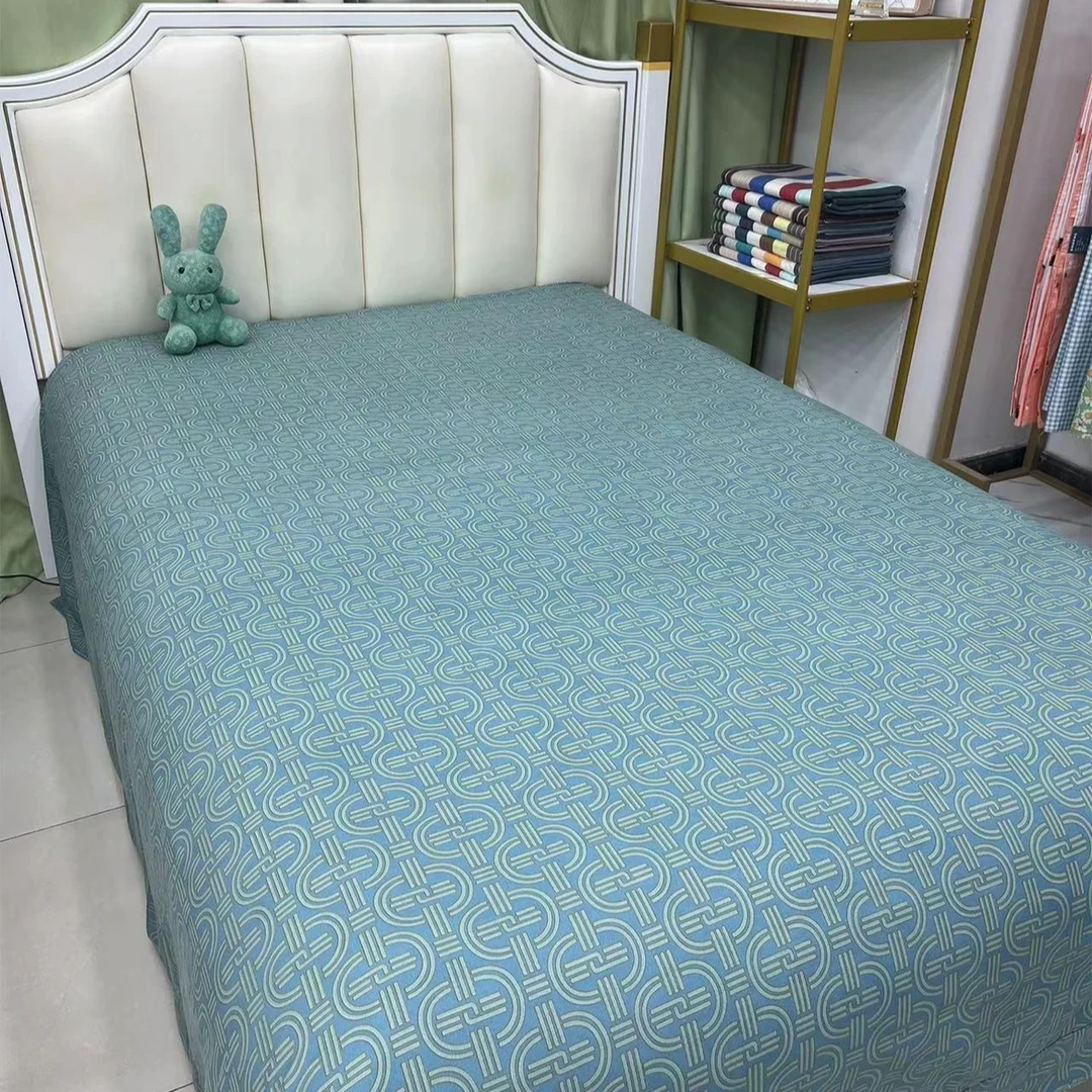 加厚亲肤棉床单--五福200*240绿色 1