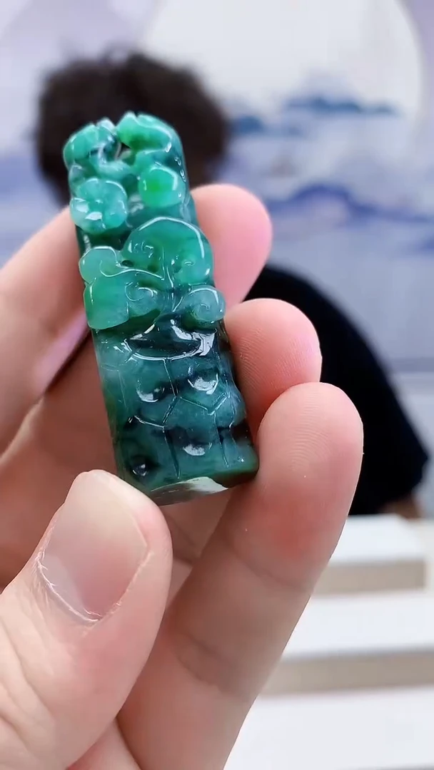 未镶嵌定制翡翠4688bb-毛货挂件14