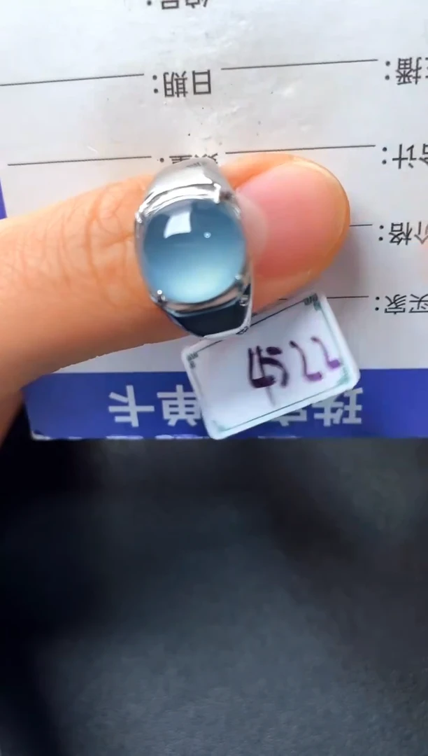 银S925镶嵌戒指翡翠2222