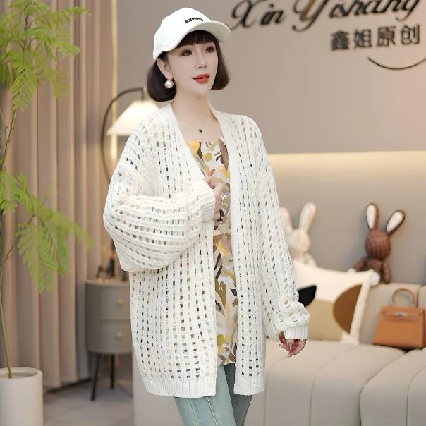 XX&【韩版亮片镂空开衫】XX566705#2025年新款气质休闲亮片镂空开衫