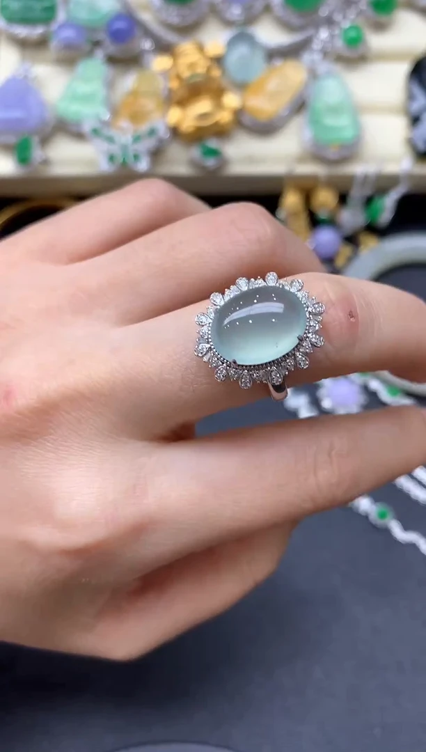 【闪购商品】翡翠戒指18K金镶嵌586-中国好珍宝