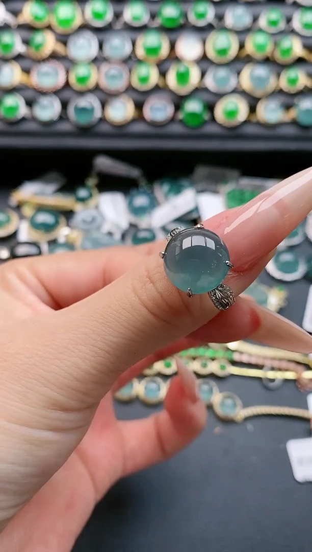 【闪购商品】翡翠戒指银S925镶嵌111111