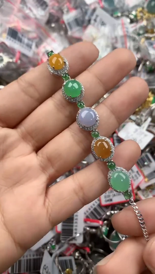 银S925镶嵌戒指翡翠222---9