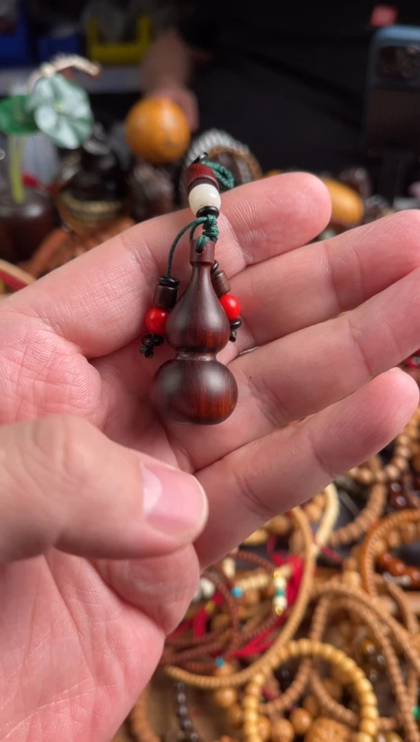 【闪购商品】染料紫檀（血檀）无事牌王胖子文玩工作室一物一图