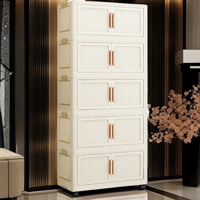 （直径50cm拍四发五）免安装收纳柜宝宝衣柜家用整理柜（到手五大层）