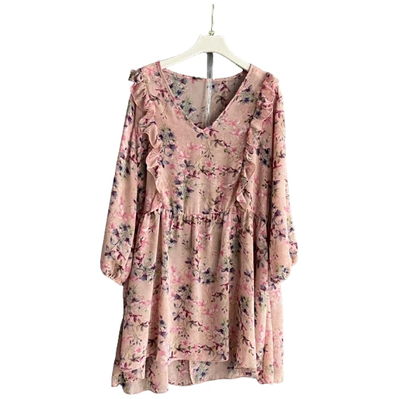 温柔风碎花气质长袖连衣裙宽松裙子夏季新款设计感减龄仙女裙装