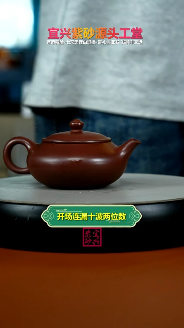 茶壶紫砂蒋静明S级龙血砂聚财纳福170CC