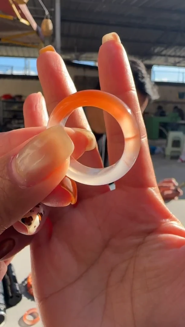 未镶嵌配饰南红玛瑙归*初原矿无优化指圈圈口19 6号W