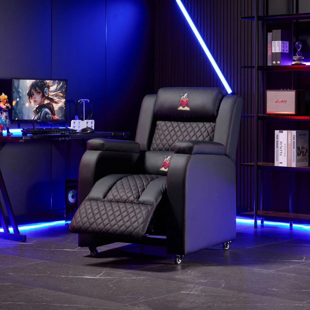 电竞沙发简约网吧电脑沙发转椅电竞桌书房游戏舒适懒人轻奢