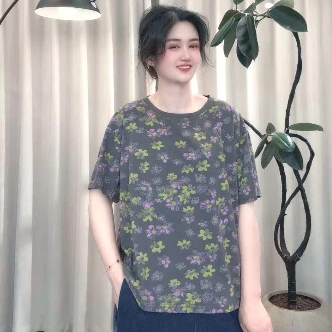 安然8906 太阳花休闲T恤