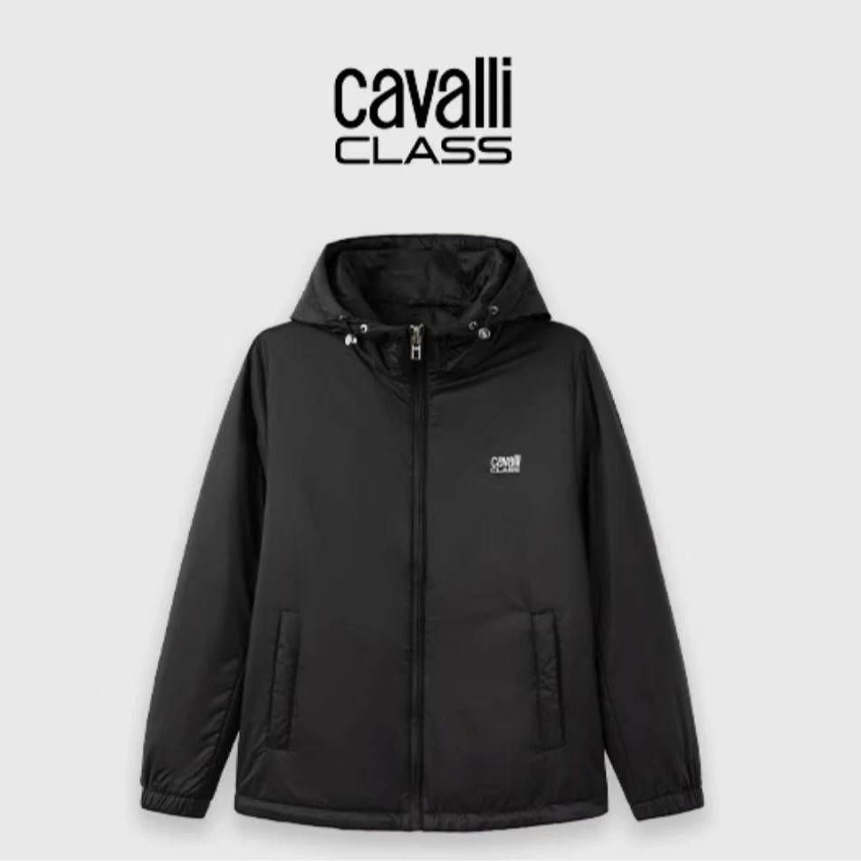 【澳门小叶子】Cavalli Class秋冬新款时尚男士连帽棉服CFC180