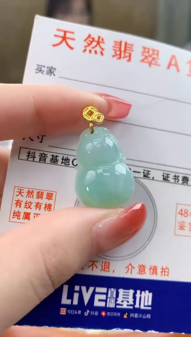 颈饰未镶嵌翡翠天然A货翡翠挂件