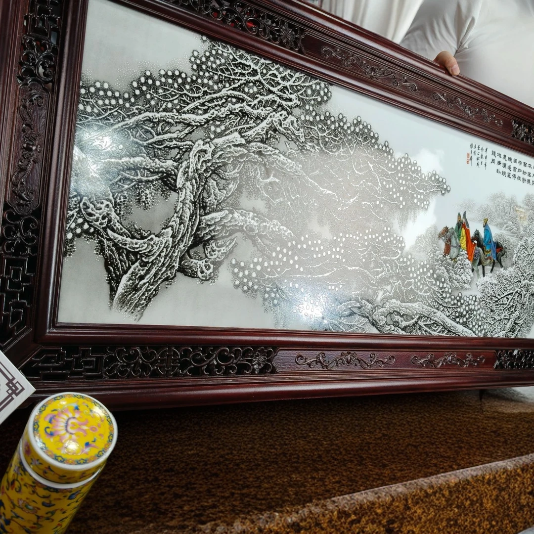 XD-GH-750风雪访贤粉彩瓷板画-张