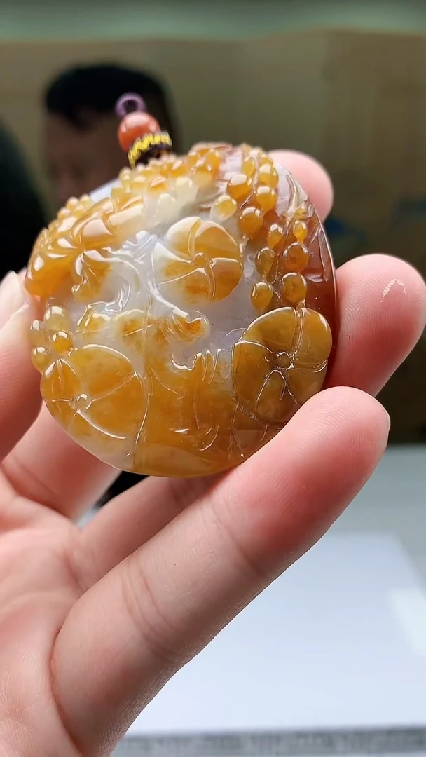 【闪购商品】定制翡翠未镶嵌4969bb-毛货挂件163