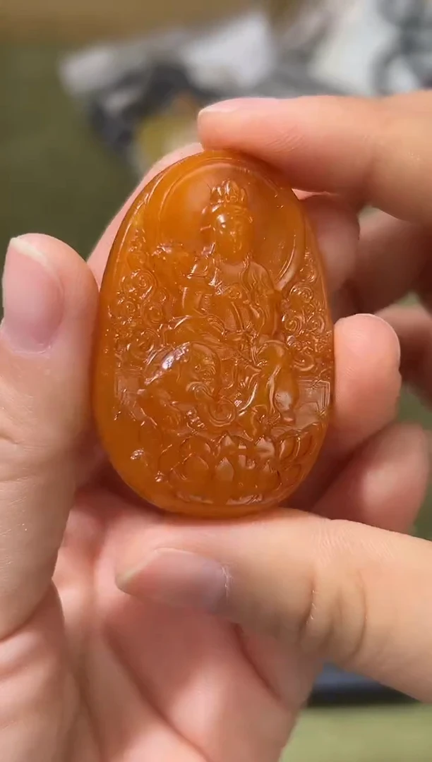 裸石琥珀未镶嵌琥珀蜜蜡吊坠