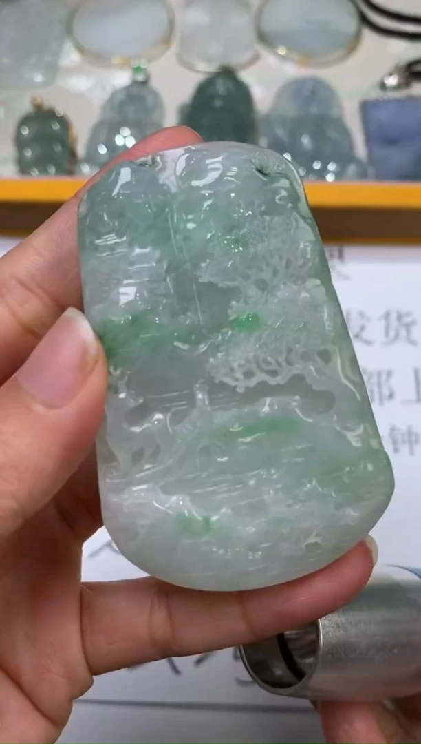 未镶嵌挂件翡翠302729   多人