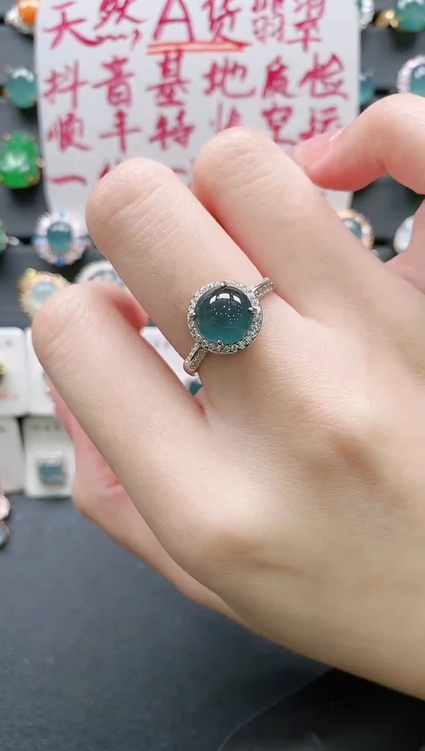 【闪购商品】翡翠戒指银S925镶嵌11111111