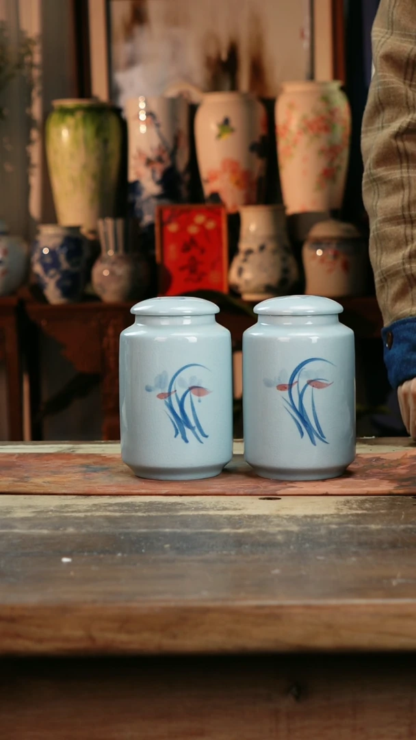 【闪购商品】瓷片景德镇纯手工釉下彩精品花瓶