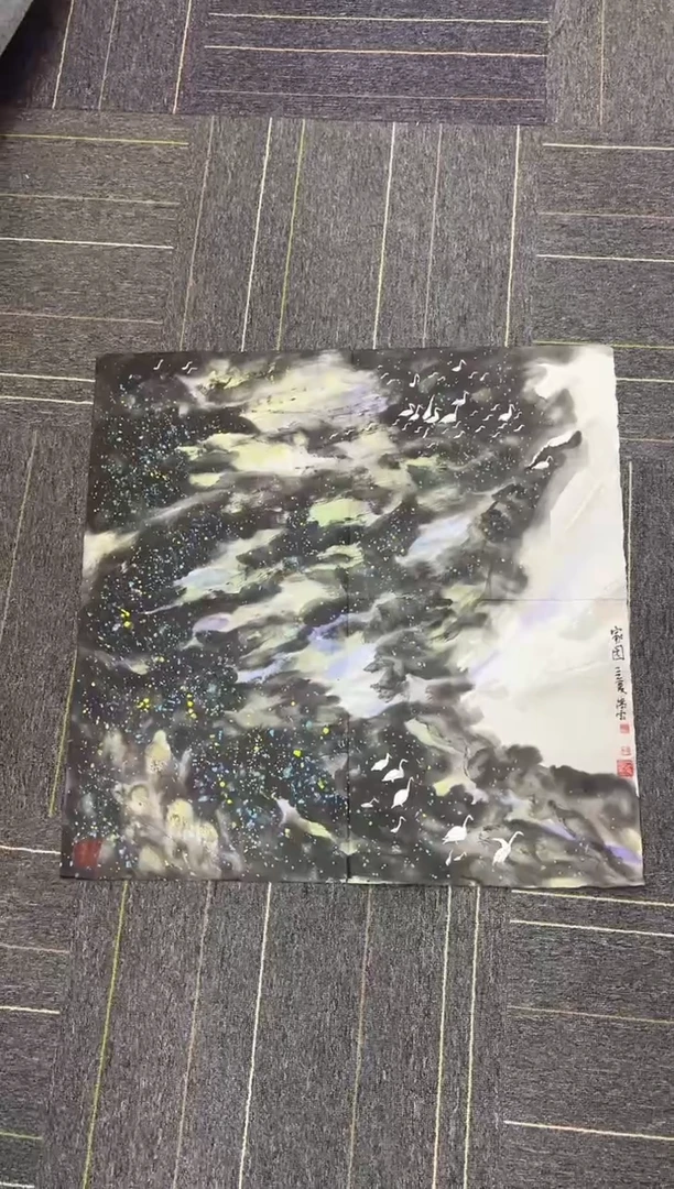 国画国画国画鉴赏手绘实稿-70*70