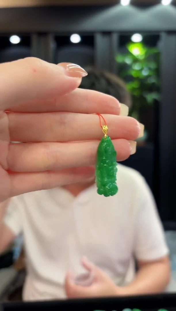 吊坠(不含链)18K金镶嵌翡翠 缅料A货/支持复检/一件