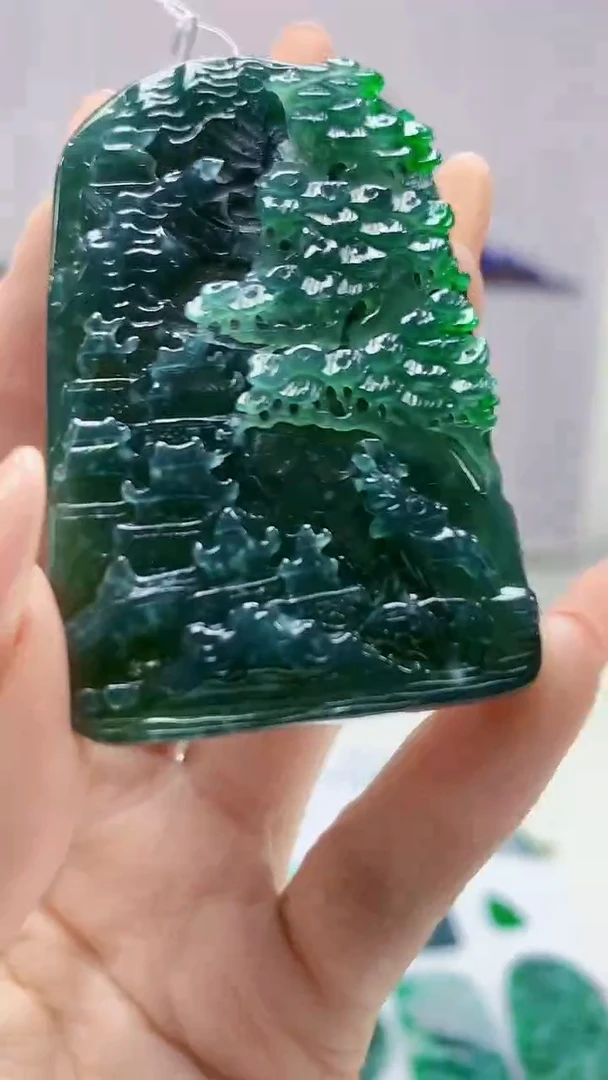 【闪购商品】定制翡翠未镶嵌4688DD-毛货挂件赠珠链102