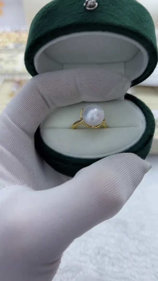 【闪购商品】淡水珍珠戒指合金10-11mm