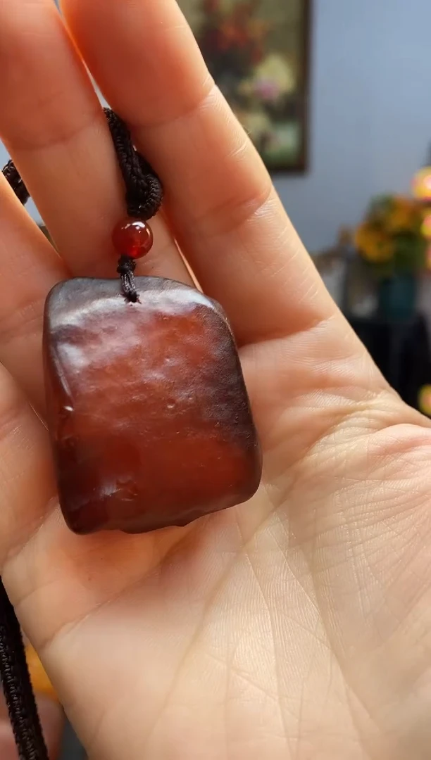 琥珀颈饰未镶嵌挂件