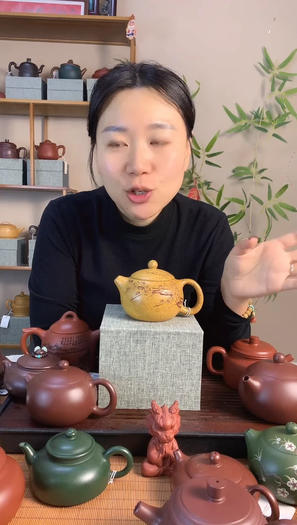 茶壶紫砂用****4全手工柴烧梅花刻绘西施茶壶