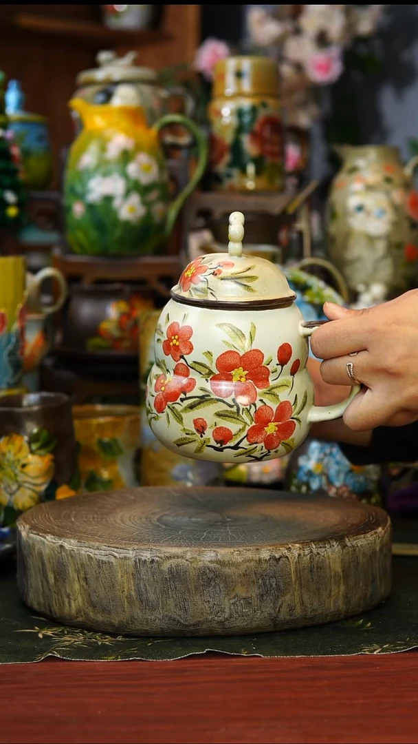 花瓶19微瑕景德镇手工手绘釉下彩