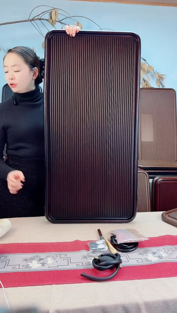 千川胡桃色茶盘100*50*5