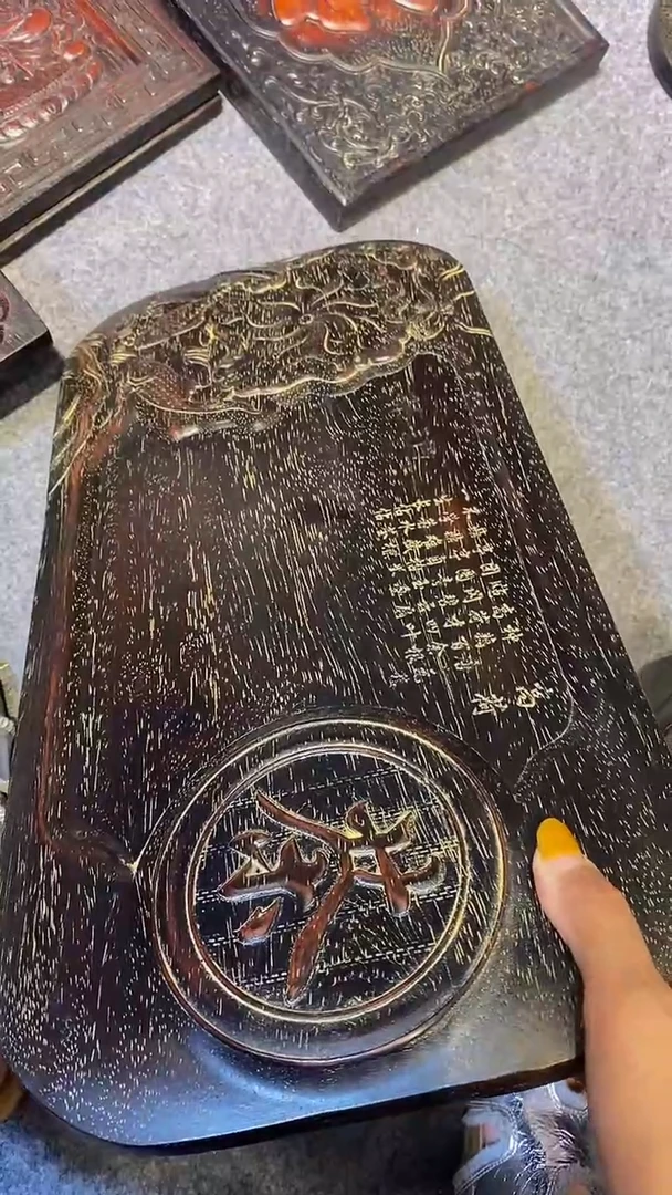 木紫檀雕刻一物一拍