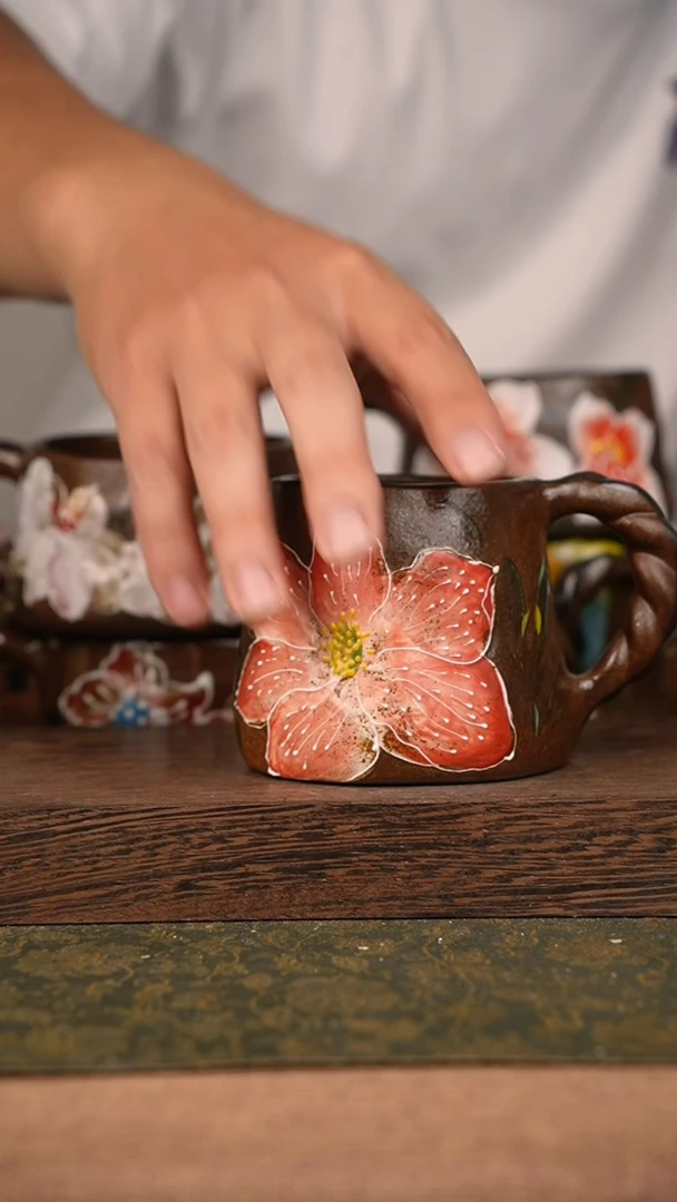 摆件泥垚手作 景德镇手工手绘器物 勺子随机