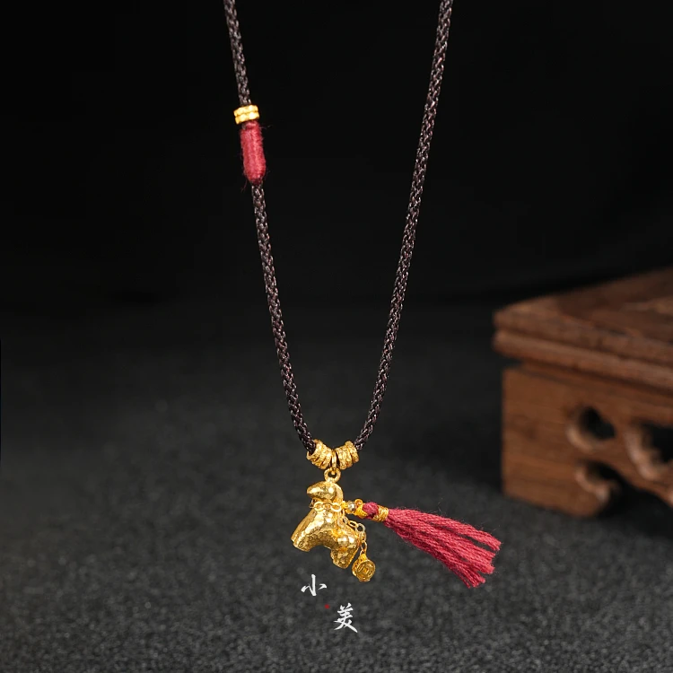 18K金马上发盘缠项链 G8947