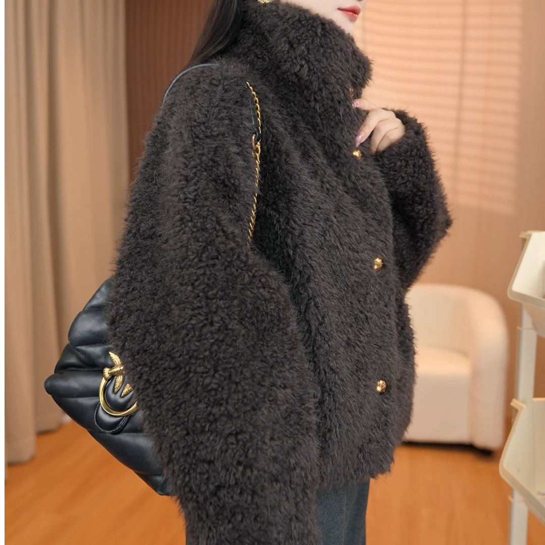 （运费补贴）26冬季新款小香风时尚轻奢皮毛一体加厚皮草外套14219