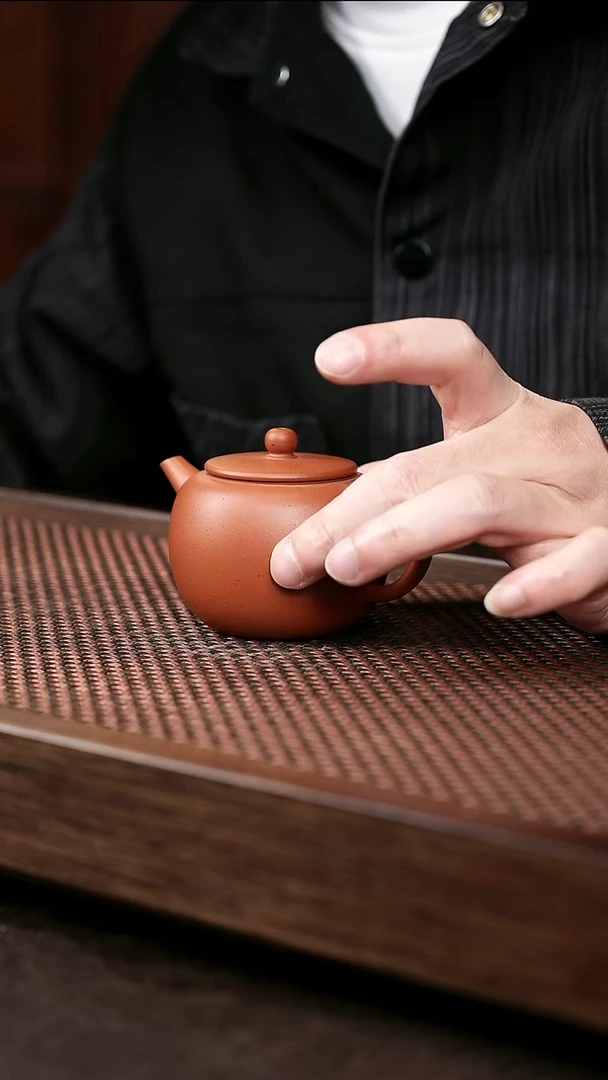 茶壶紫砂大红泥小苹果