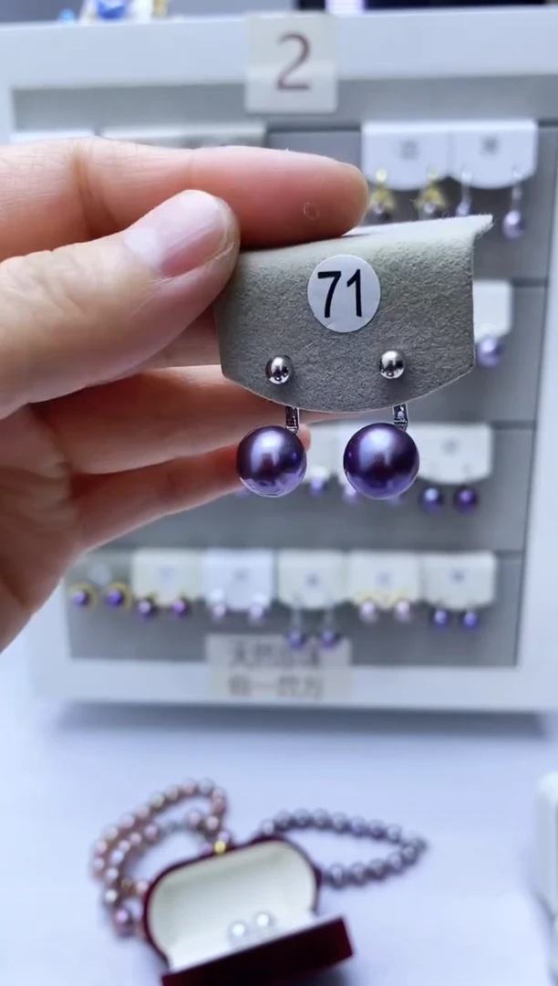 【闪购商品】淡水珍珠耳饰银S925镶嵌71