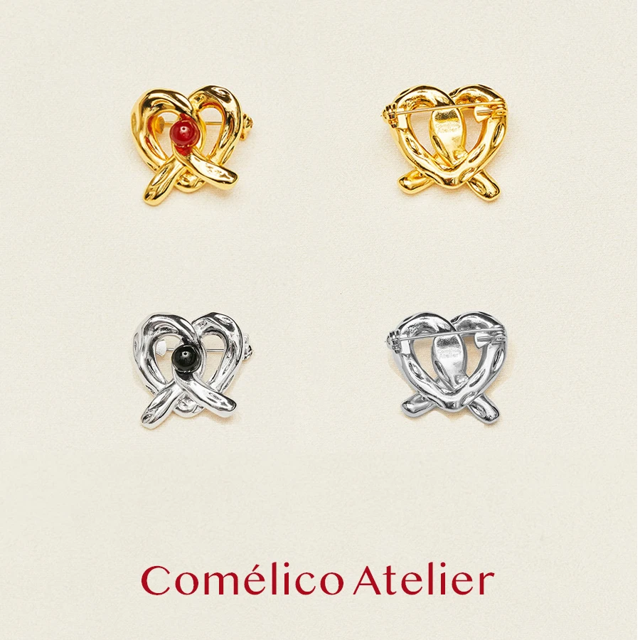 COMELICO ATELIER 铜胸针 圣诞碱水结大衣高级感轻奢设计感精致