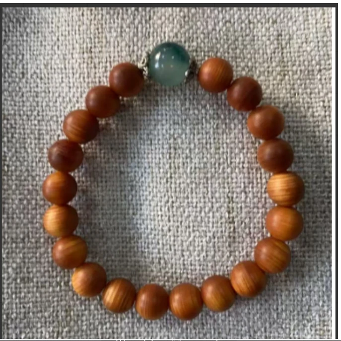 铁合金石英石手链 天然松木质时尚个性百搭手串571