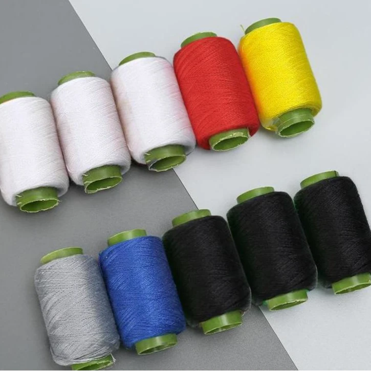 【3卷黑3卷白4卷彩】缝纫线缝衣服细线小卷黑白色彩色手工涤纶线团