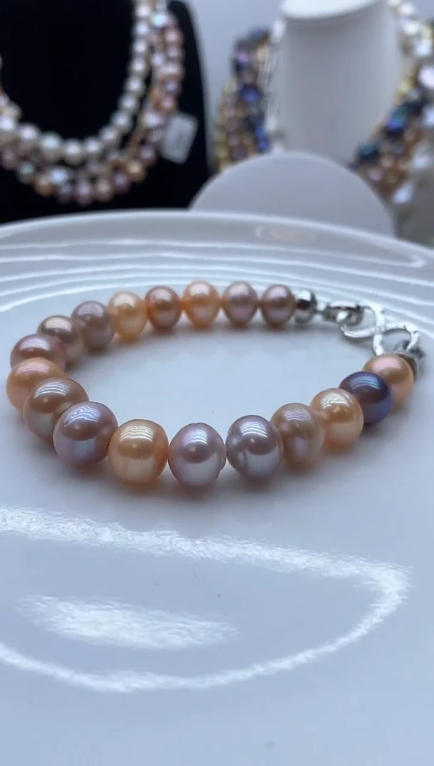 【闪购商品】淡水珍珠颈饰钛钢128