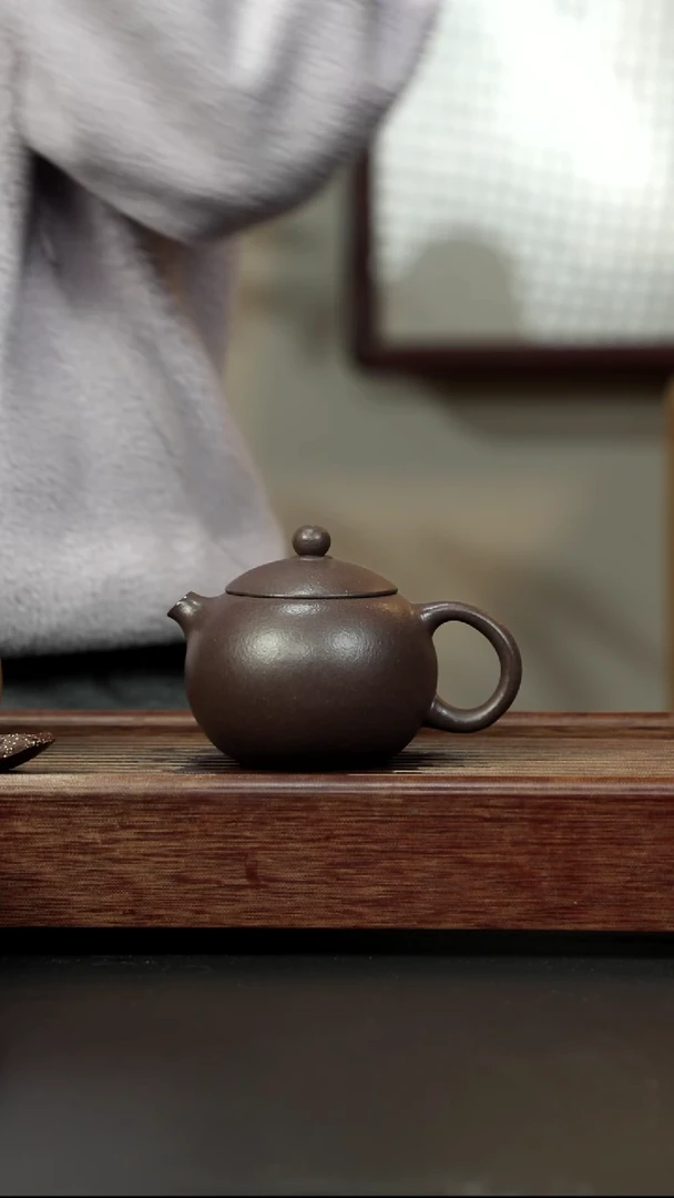 紫砂茶壶粗砂紫泥 西施
