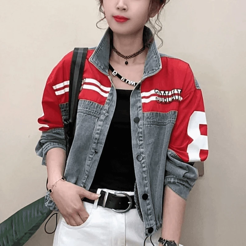 拼接欧货短款牛仔外套女2025春季新款时尚潮流设计感百搭爆款上衣