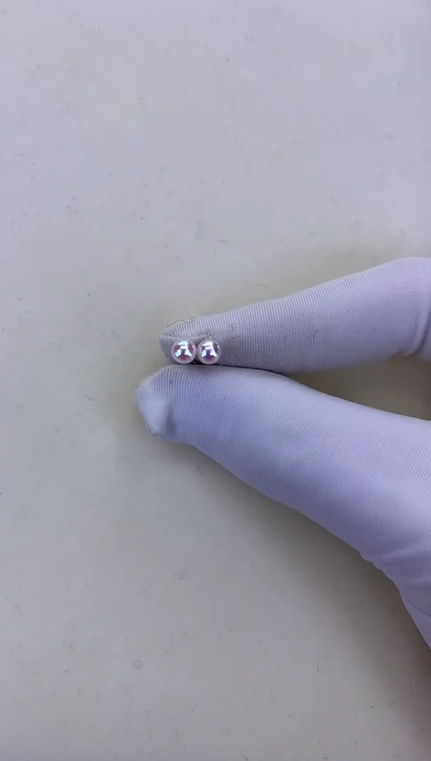 银S925镶嵌DA海水珍珠 GD248 4-5 素钉