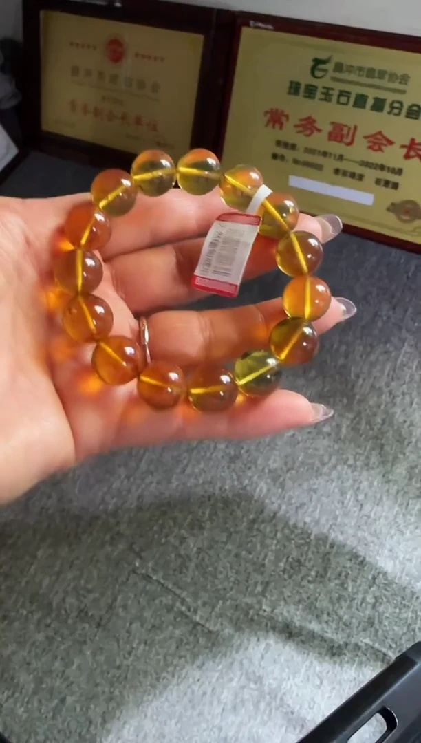 手串琥珀未镶嵌#20缅甸琥珀手串13mm