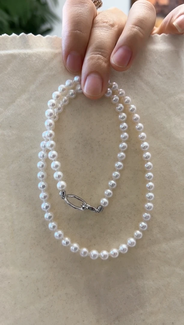 【闪购商品】淡水珍珠项链银S925镶嵌5-6项链