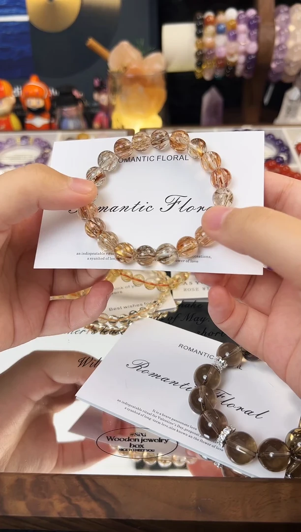 未镶嵌手链水晶黑金超顺发无棉招财顺意